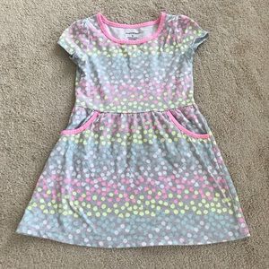 Short Sleeve Polka Dot/Hearts dress